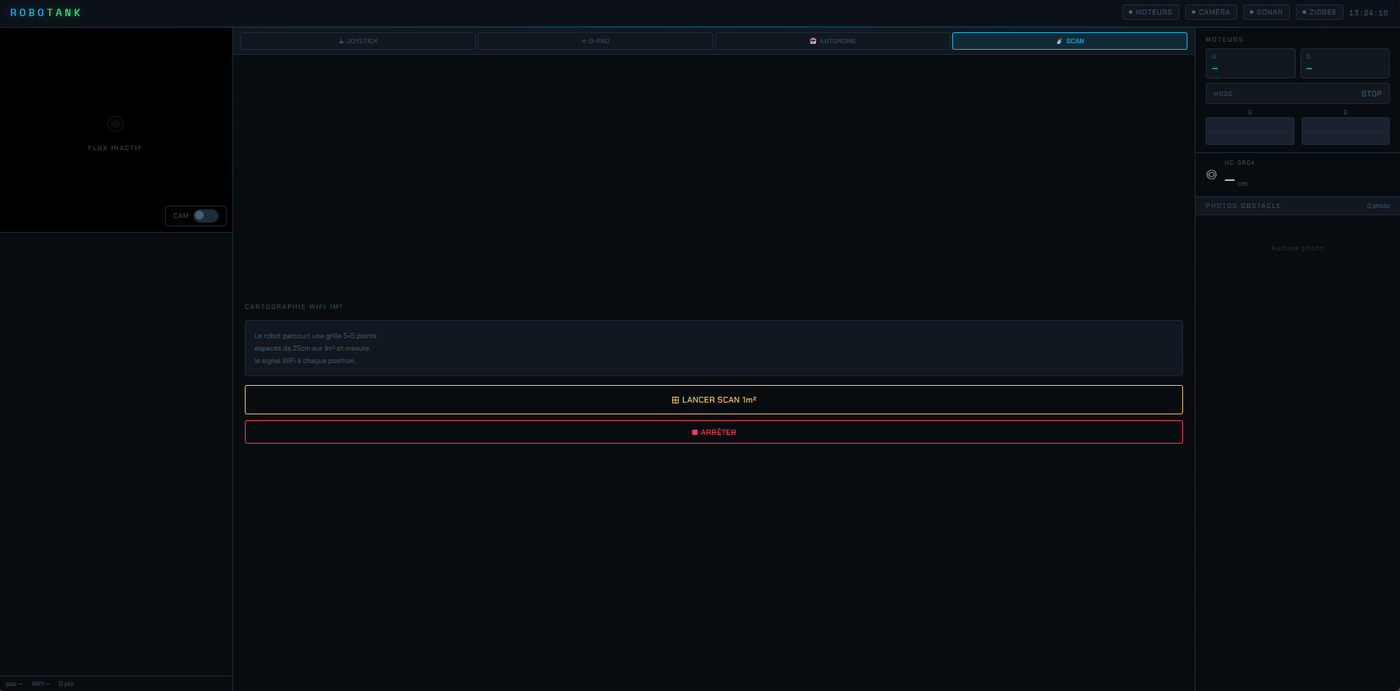 Interface web — mode scan WiFi